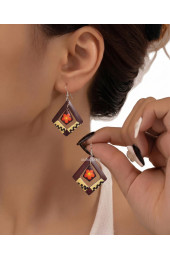 Hand Painted Wooden Earrings